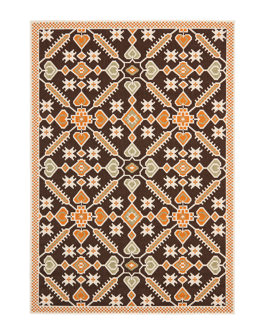 Safavieh Dnu Veranda Indoor/outdoor Rug In Chocolate