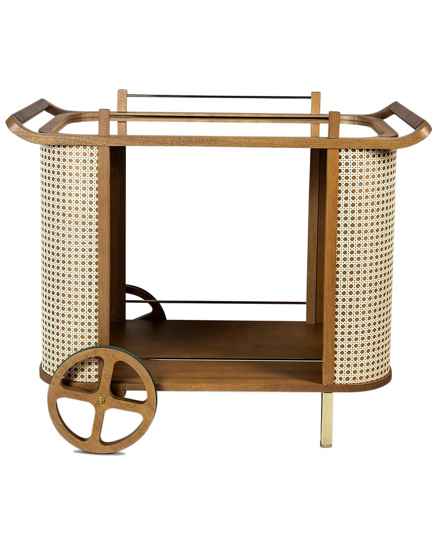 Urbia Modern Brazilian - Dinda - Bar Cart - Pecan