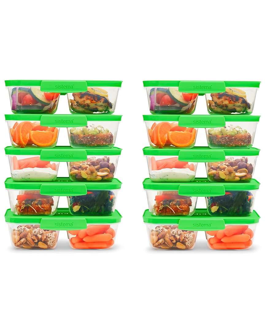 SISTEMA SISTEMA SET OF 10 MEAL PREP NEST-IT CONTAINERS