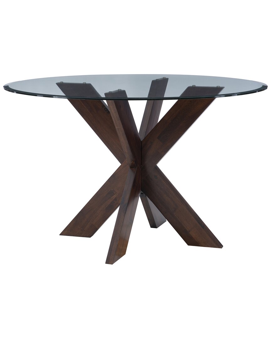 Linon Auden Dining Table In Brown