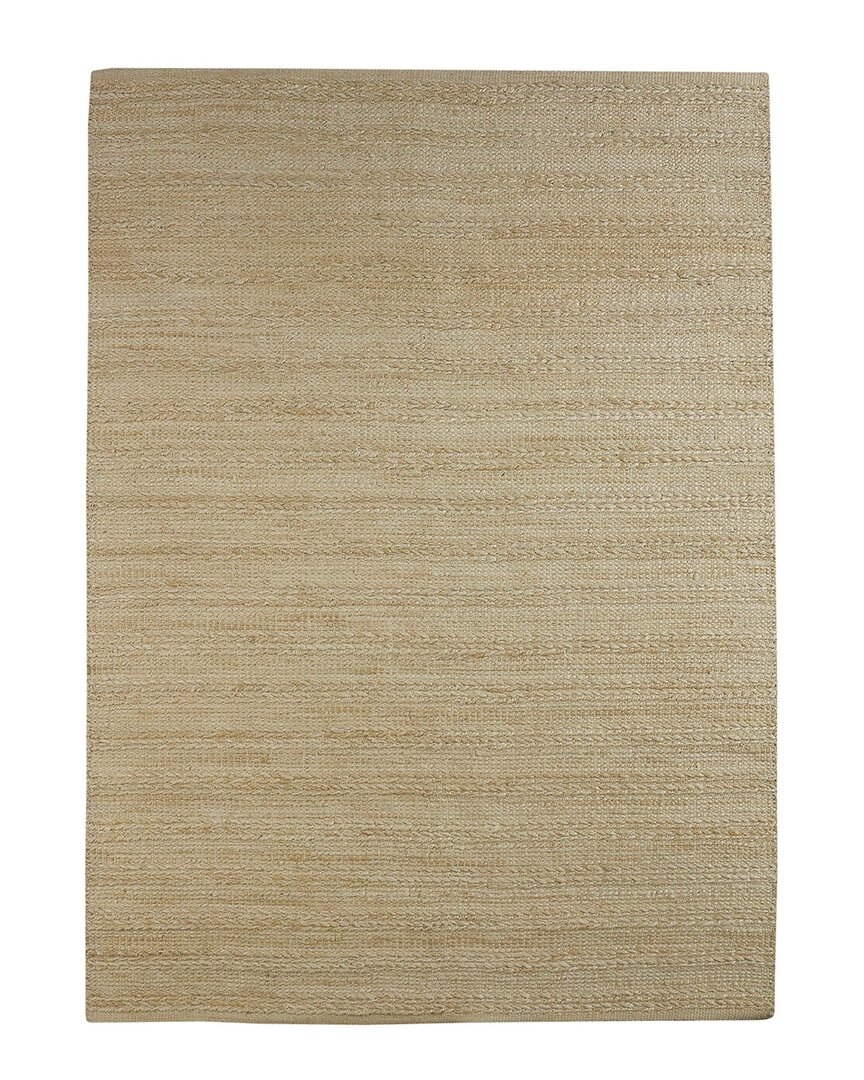 Lr Home Nathalia Transitional Braided Jute Hand-woven Rug In Ivory