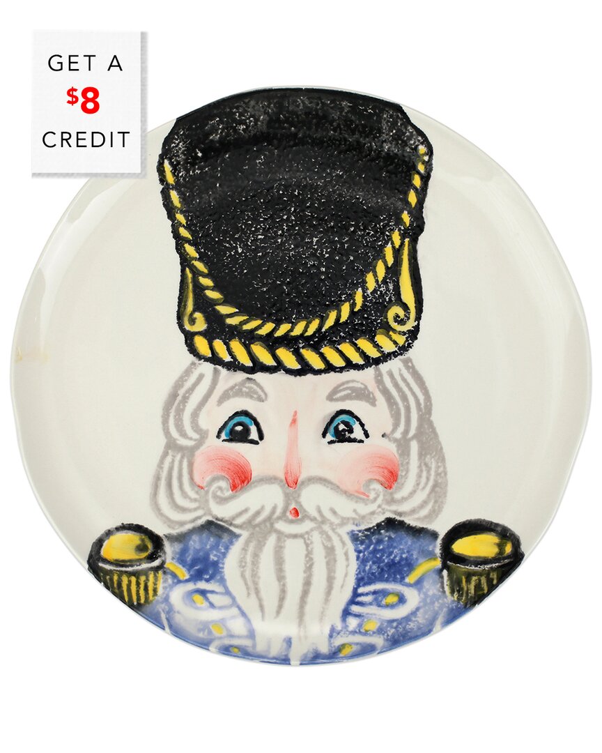 Vietri Nutcrackers Blue Dinner Plate In Blue