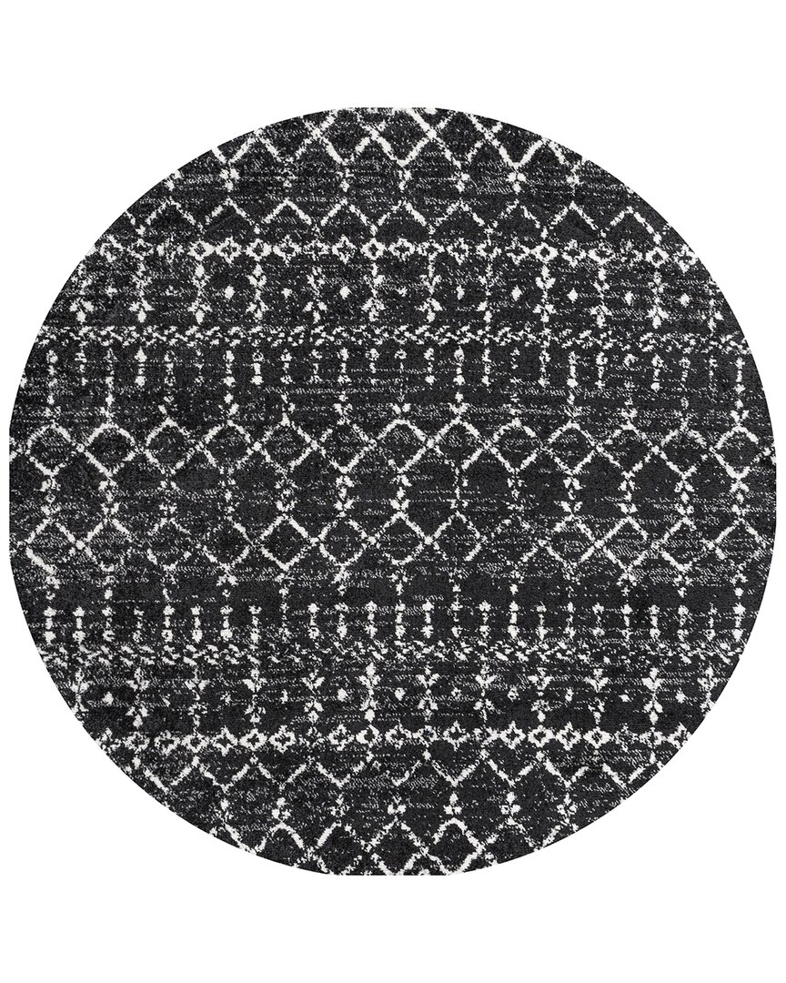 Jonathan Y Moroccan Hype Boho Vintage Diamond Area Rug In Black