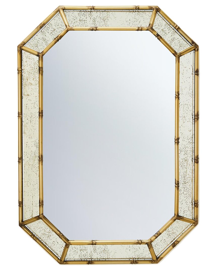 Two's Company Golden Bamboo Wall Mirror