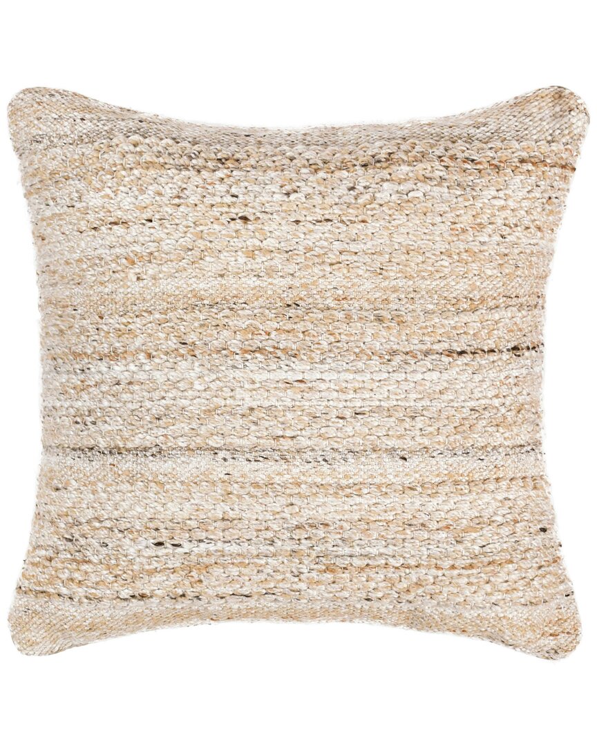 Classic Home Hand-woven Dimensional Texture Ford Throw Pillow In Sand
