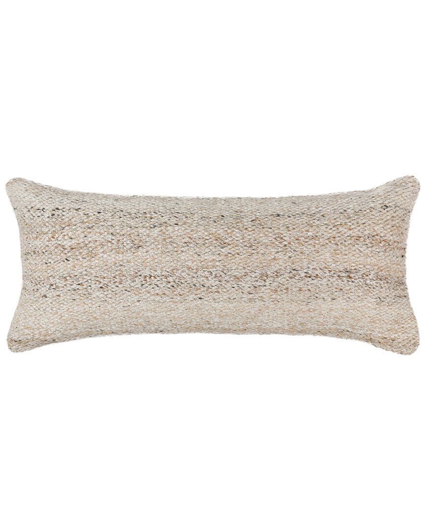 Classic Home Hand-woven Dimensional Texture Stella Throw Pillow In Sand