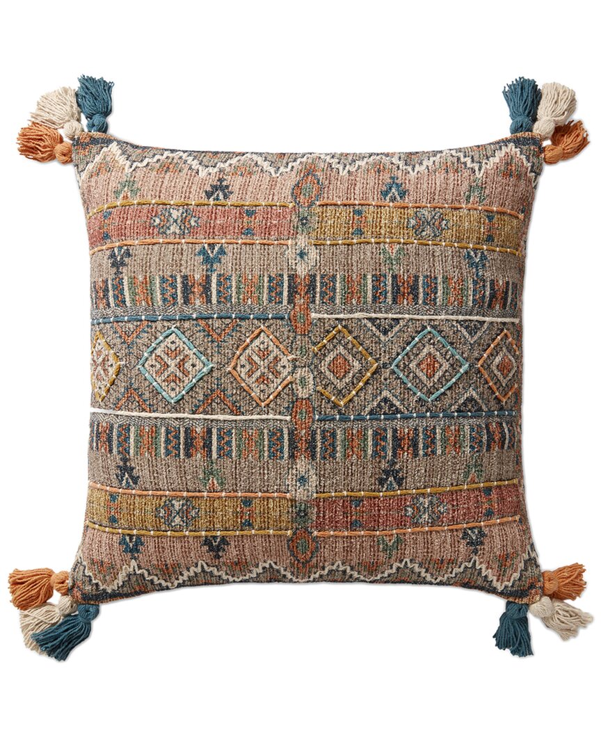 Loloi 18in X 18in Cover With Poly Pillow In Grey