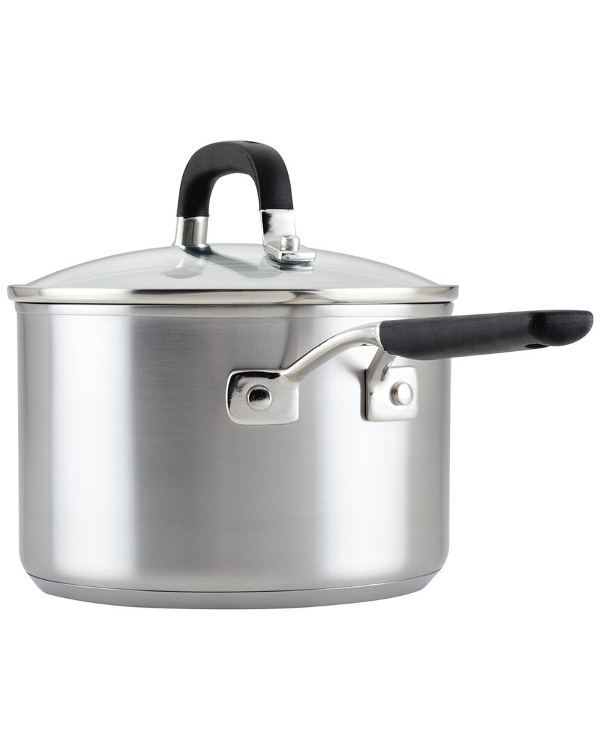Kitchenaid Stainless Steel 3qt Induction Saucepan With Lid In Silver