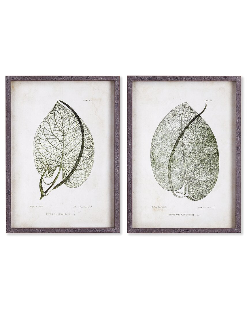 Napa Home & Garden Set Of 2 Cordate Leaf Study