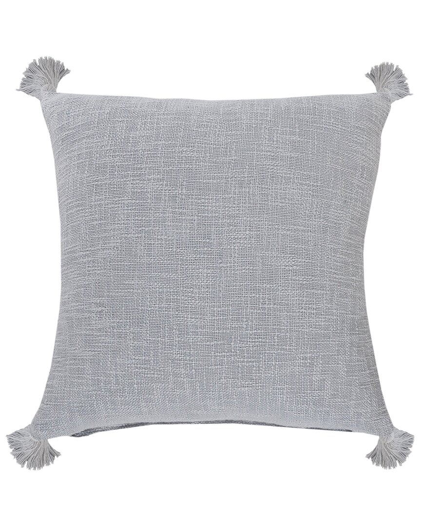 Lr Home Ingrid Unique Neutral Light Solid Throw Pillow In Grey