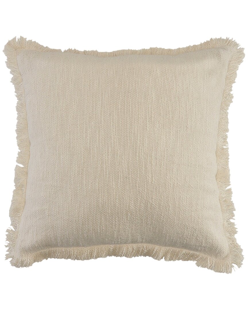 Lr Home Aarna Unique Neutral White Solid Throw Pillow