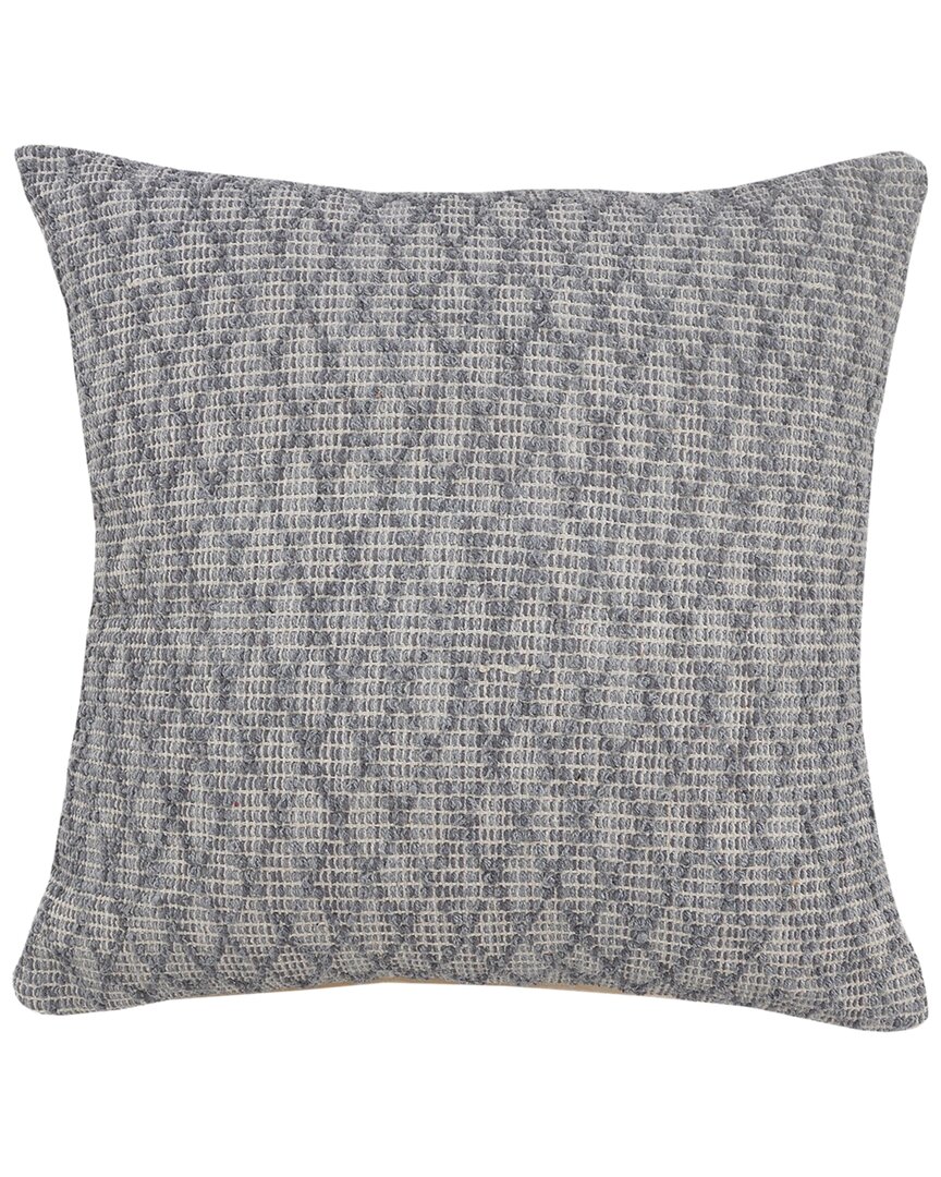 Lr Home Ingrid Modern Traditional Diamond Geo Throw Pillow In Grey