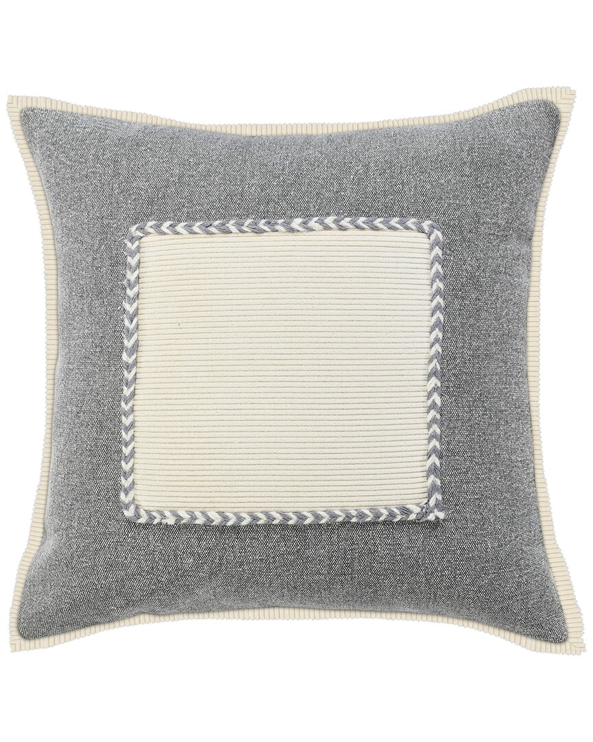 Lr Home Sabien Neutral Framed Throw Pillow In Grey
