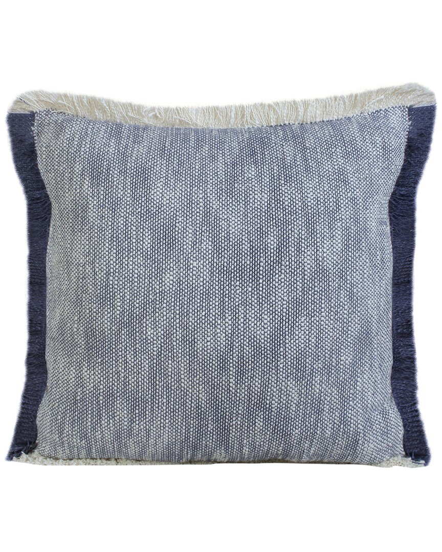 Lr Home Aarna Unique Neutral Two-tone Throw Pillow In Blue