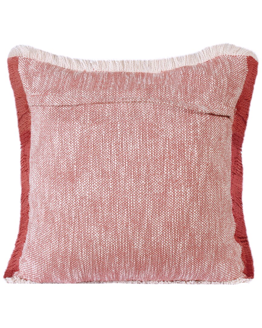 Lr Home Aarna Unique Neutral Two-tone Throw Pillow In Red