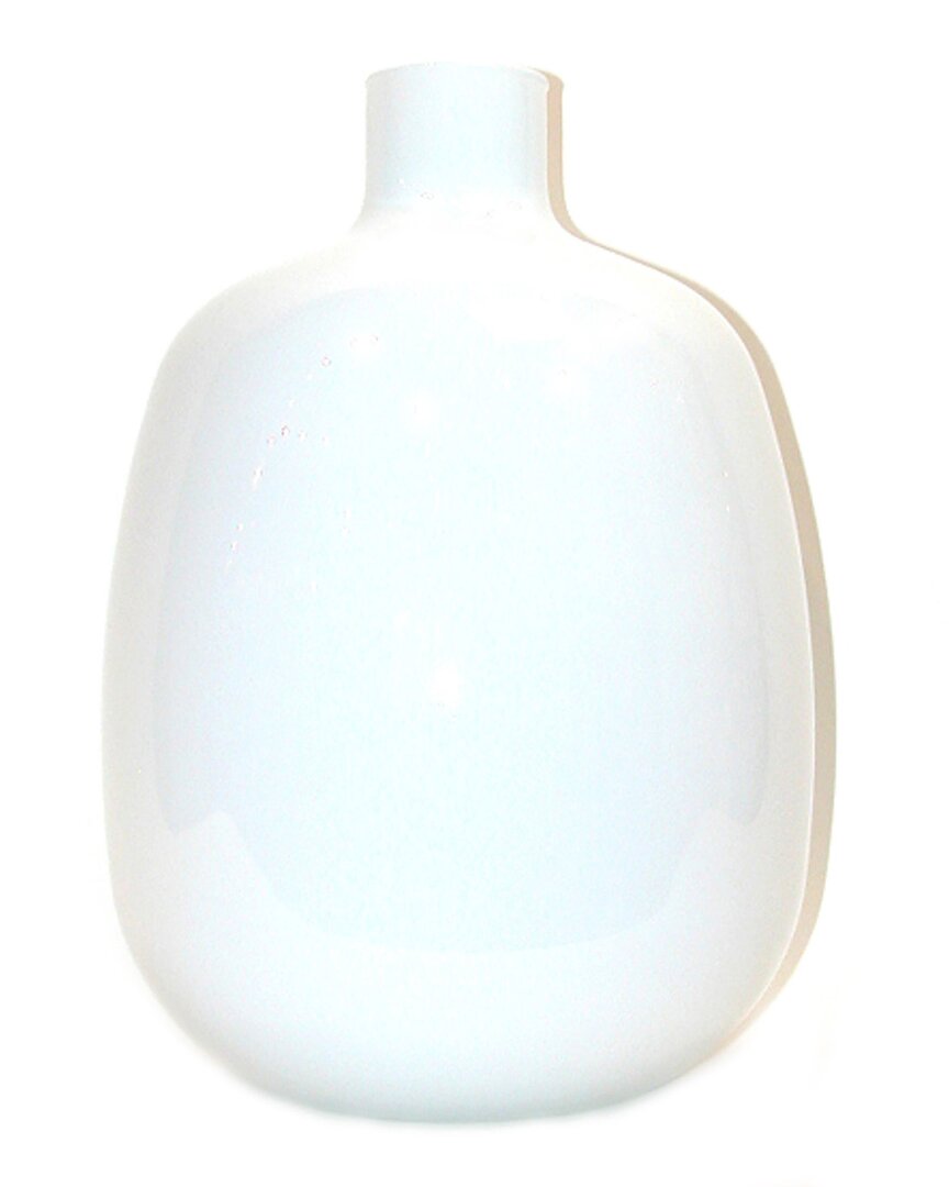 Murano Art Collection Murano 15.5in Promenade Vase In White