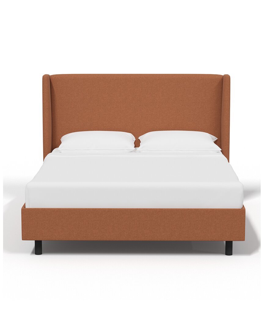 Shop Skyline Furniture Upholstered Platform Bed Zuma In Orange