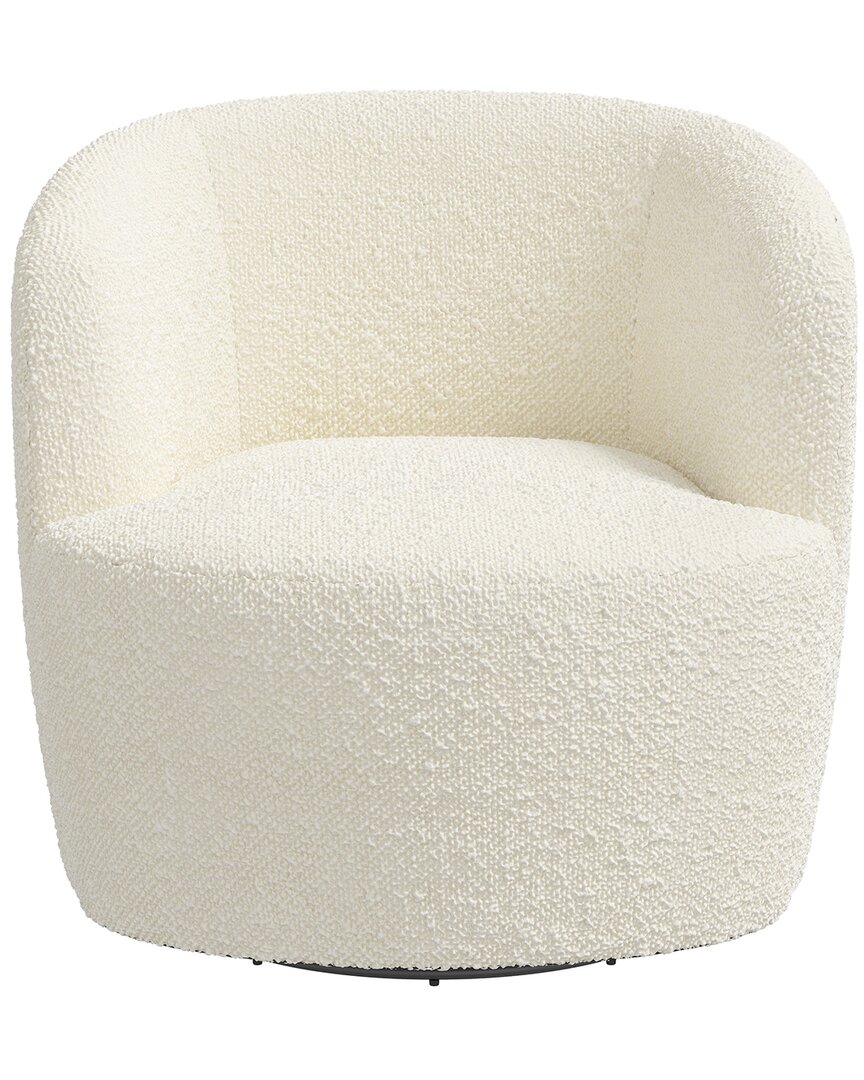 Skyline Furniture Upholstered Swivel Chair In White