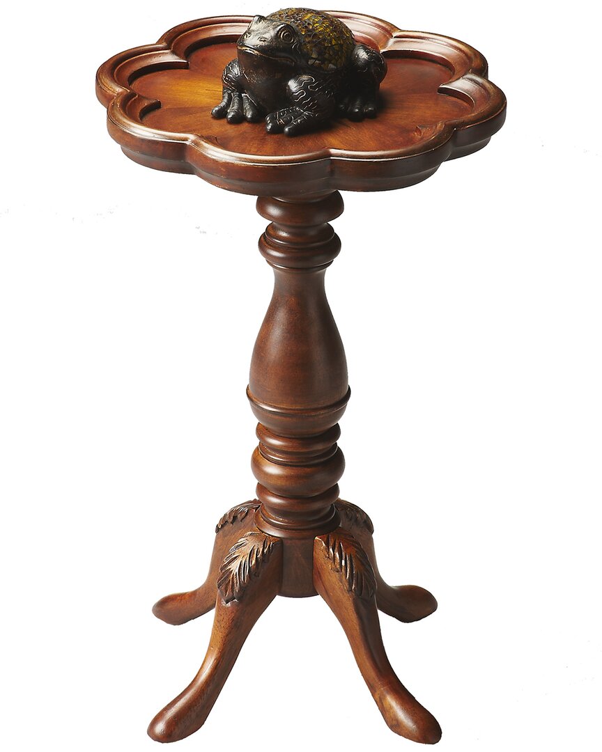 Butler Specialty Company Whitman Scalloped Edge Accent Table In Brown