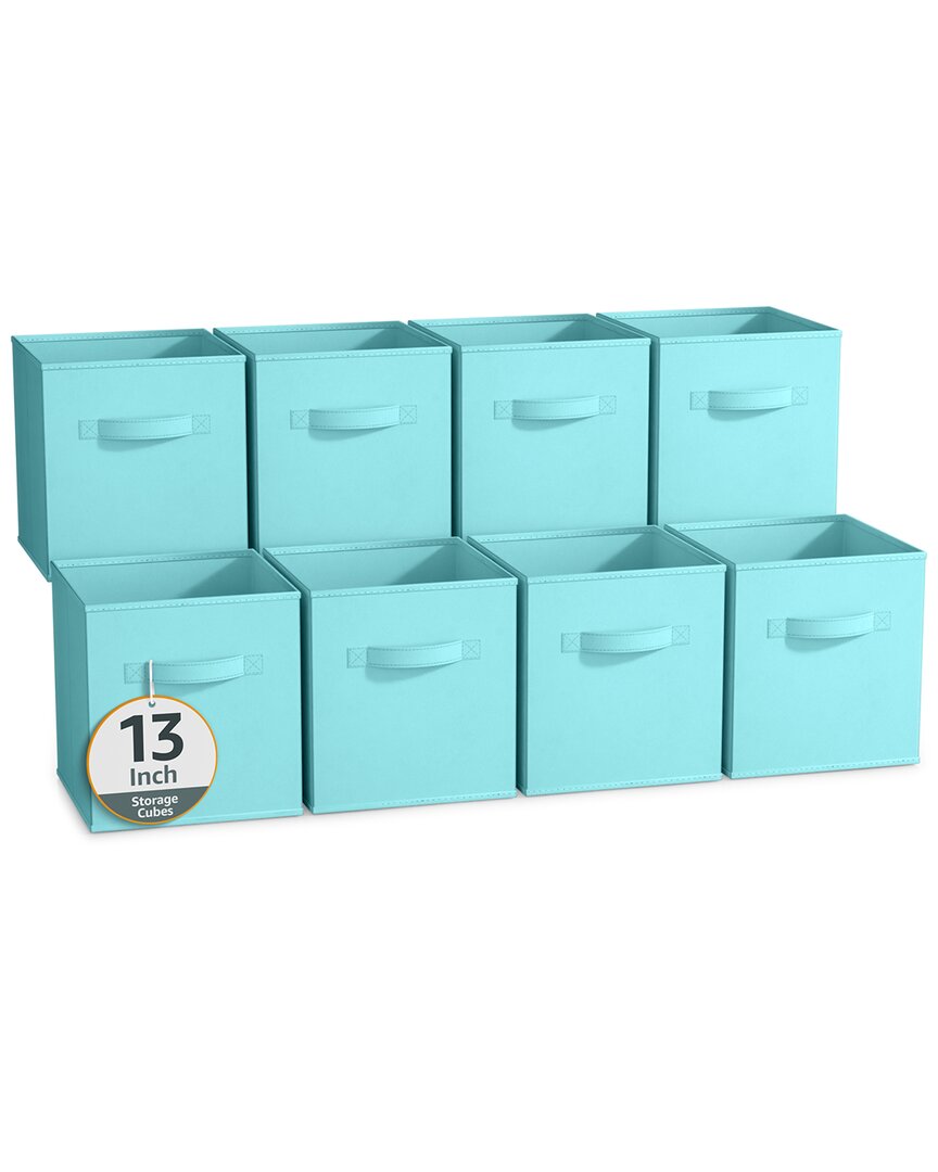 Sorbus 13in 8 Pack Collapsible Fabric Storage Bins In Blue