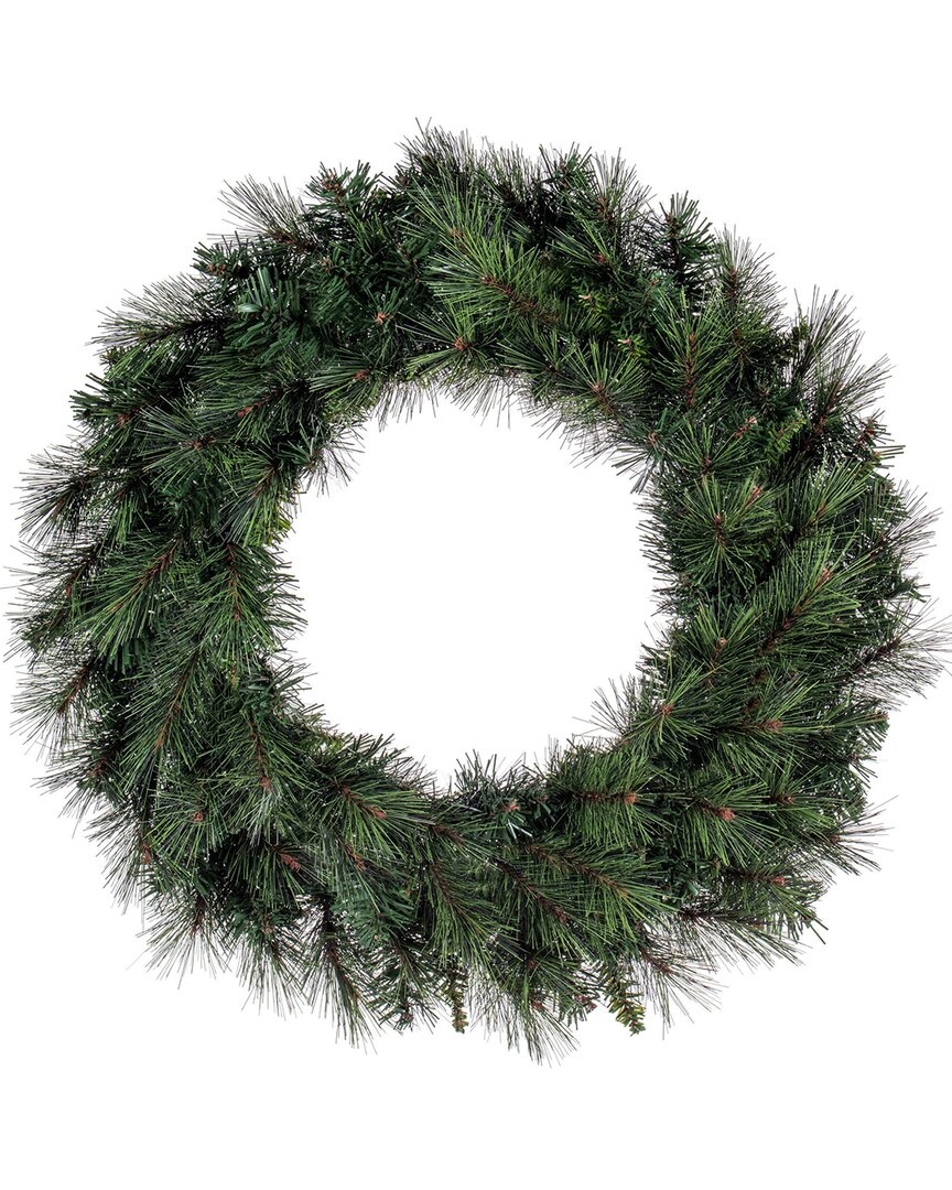 Vickerman 30in Brighton Pine Artificial Wreath With 175 Pe/pvc Tips In Green