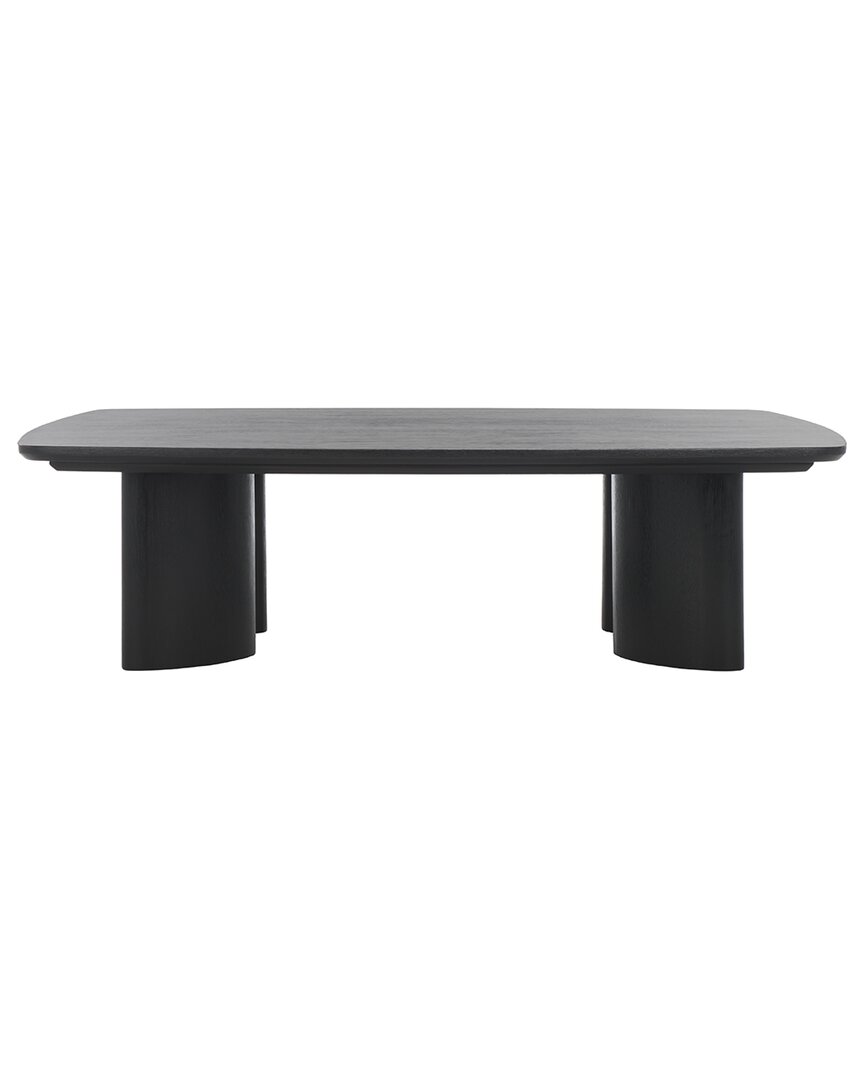Safavieh Couture Barnard Rectangle Wood Coffee Table In Black
