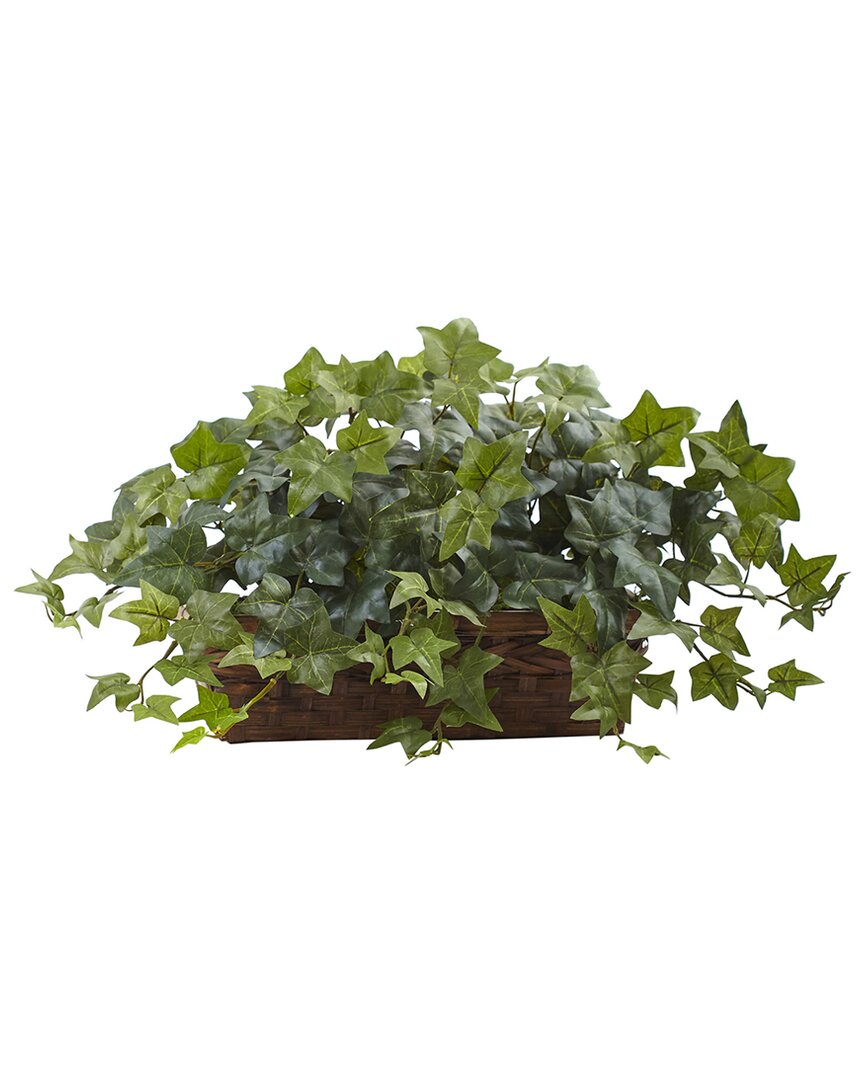 NEARLY NATURAL NEARLY NATURAL PUFF IVY WITH LEDGE BASKET 