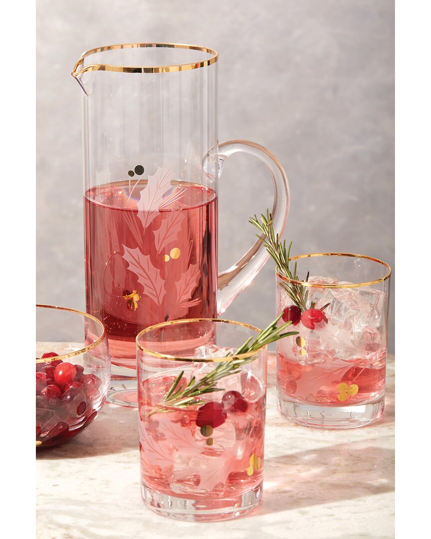 Lenox Holiday Gold Pitcher In Clear
