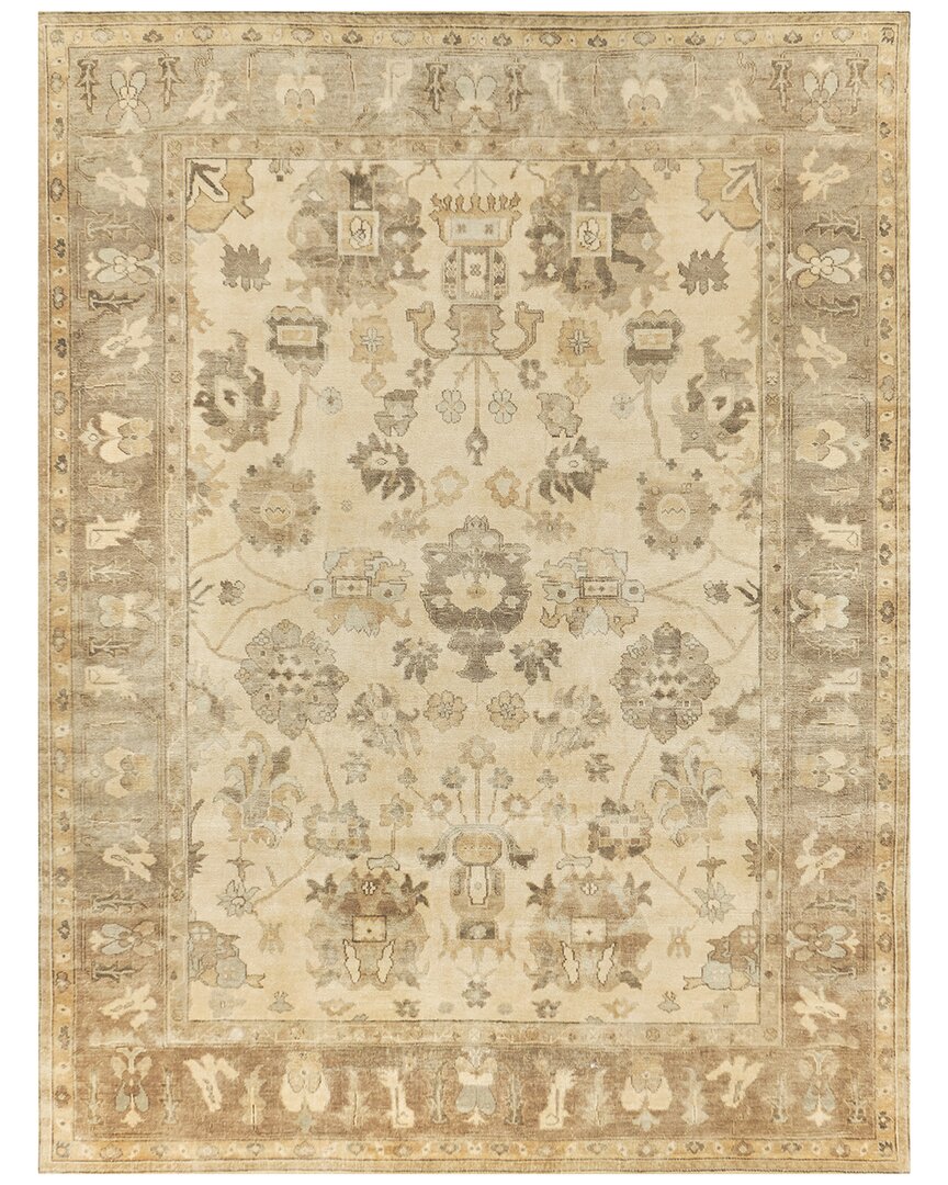 Exquisite Rugs Antique Weave Oushak Hand-knotted New Zealand Wool Ivoryarea Rug