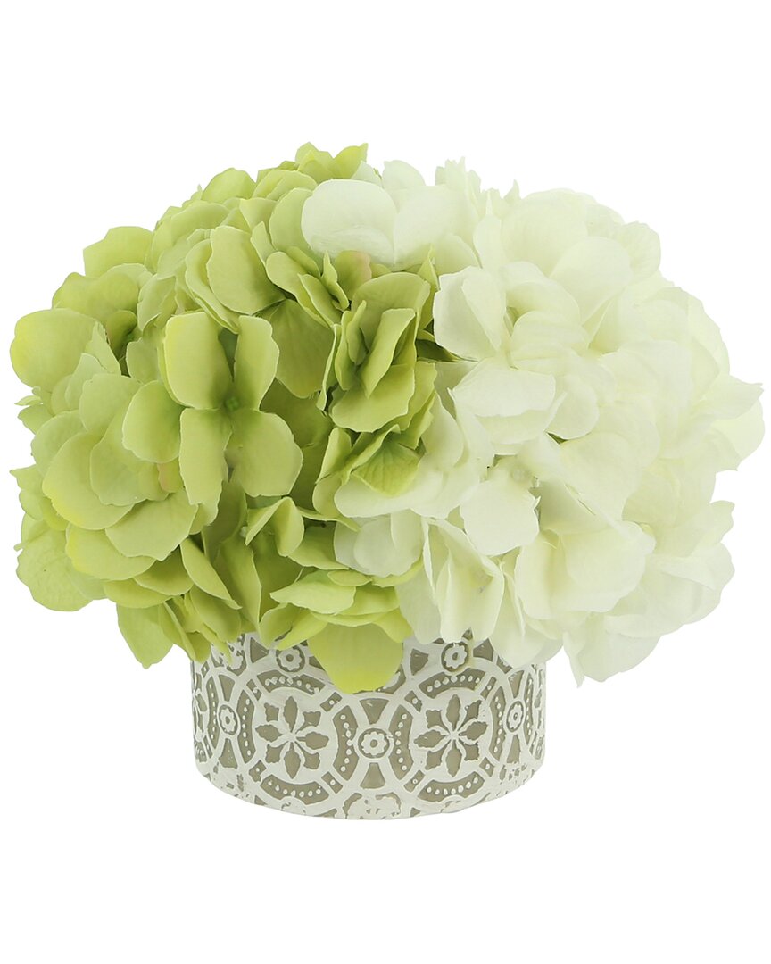 Creative Displays Green & White Hydrangea Floral Arrangement