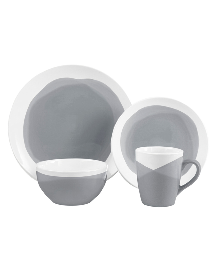 Jay Imports Jay Import Oasis Charcoal 16pc Dinnerware Set