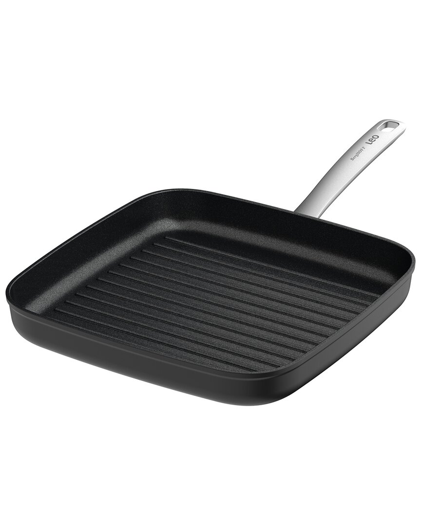 Shop Berghoff Leo 11in Recycled Graphite Ceramic Non-stick Grill Pan In Silver