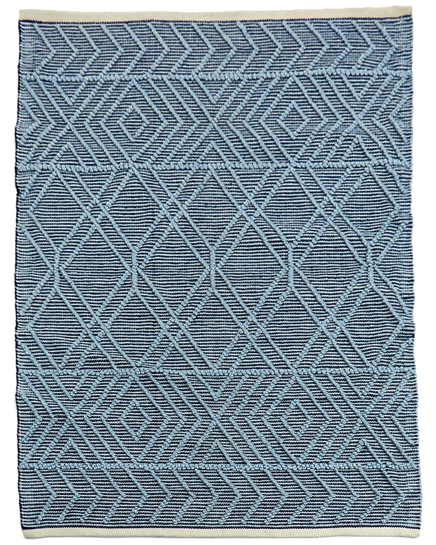 National Tree Company 5x7 Hand Woven Outdoor Rug In Blue