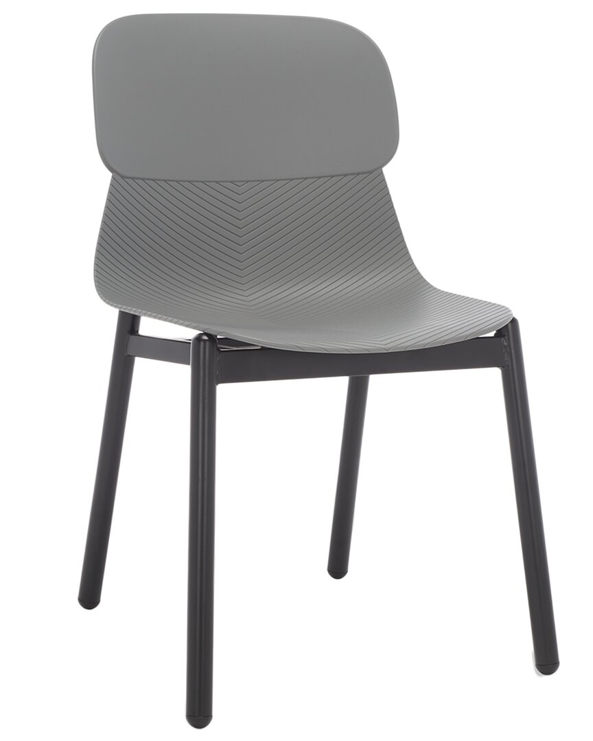 Safavieh Couture Abbie Molded Plastic Dining Chair In Grey