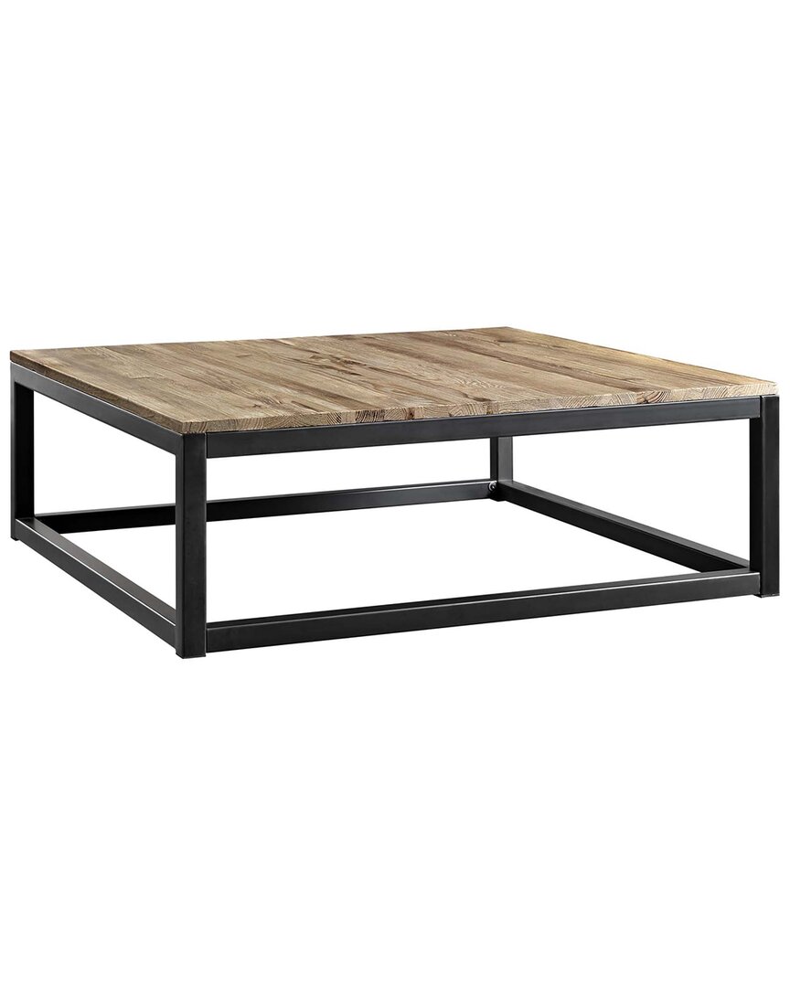 Modway Attune Large Pine Wood & Iron Coffee Table
