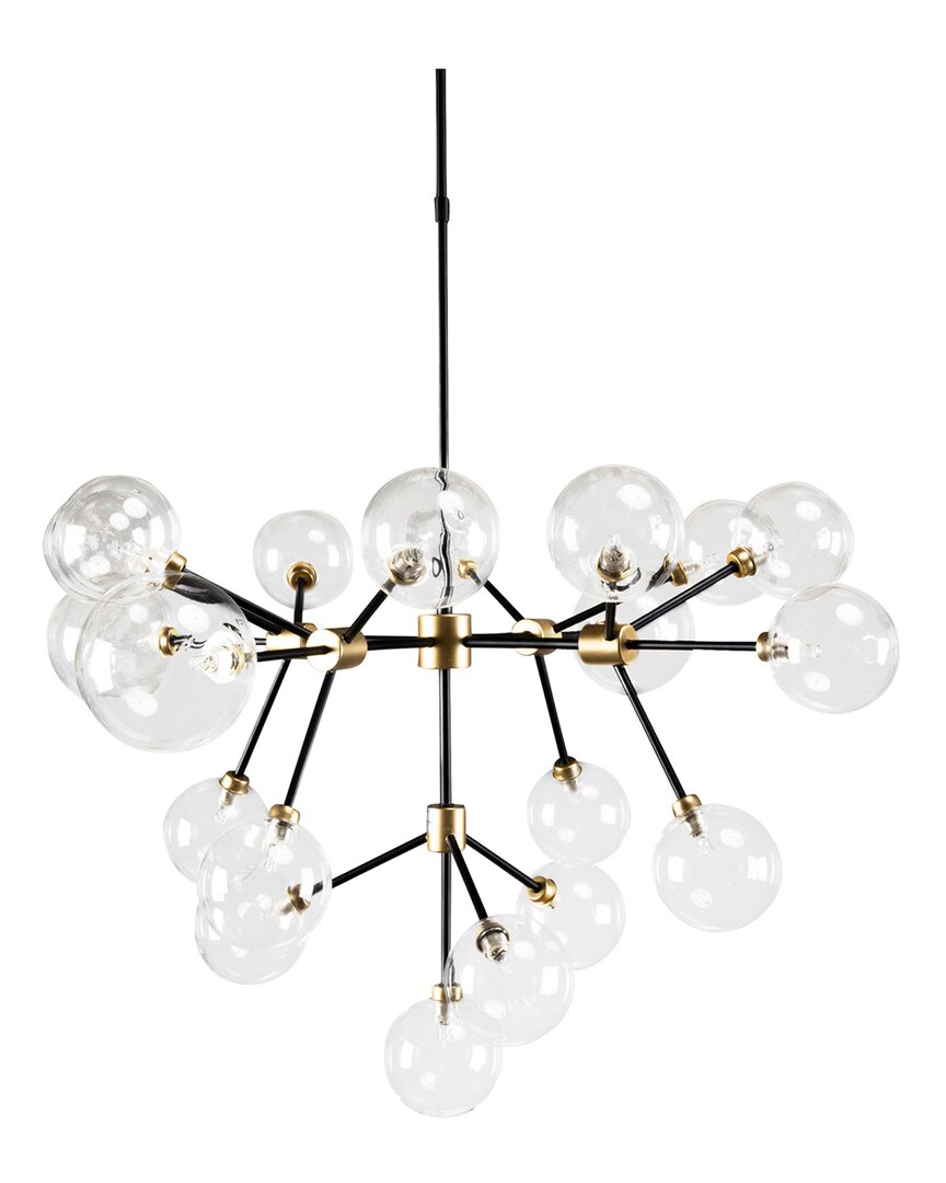 Kosas Home Timothy 20-light Iron And Glass Chandelier In Black