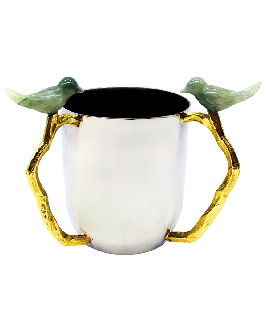 Godinger Wash Cup With Resin Bird