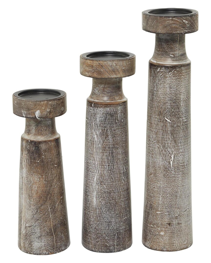 Shop Peyton Lane Set Of 3 Handmade Decorative Candle Holders