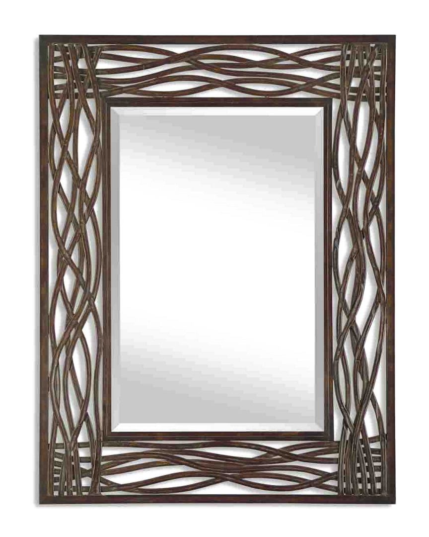 Uttermost Dorigrass Brown Metal Mirror In Multi