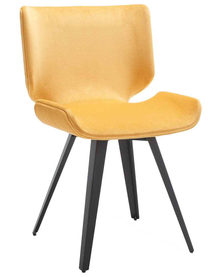 Safavieh Couture Matty Scandinavian Dining Chair In Yellow