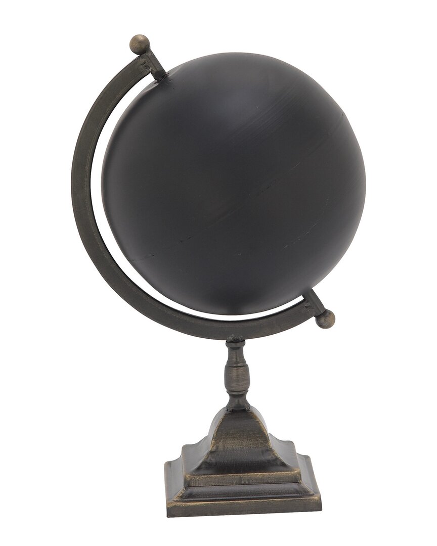 Peyton Lane Industrial Round Metal Globe In Black