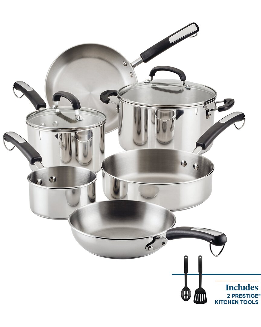 Farberware Brilliance Stainless Steel 10-pc. Cookware Set In Silver