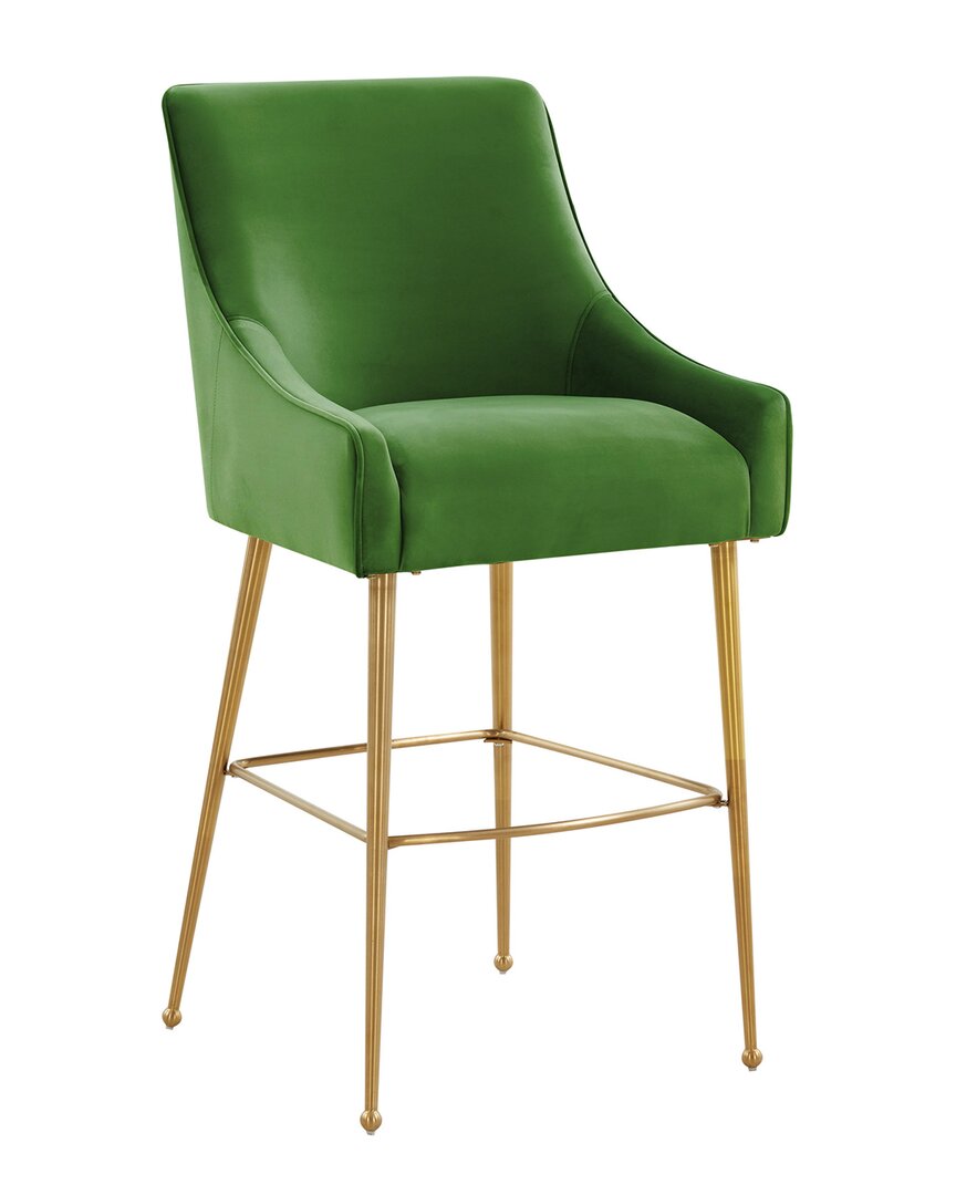 Tov Furniture Beatrix Velvet Counter Stool In Green