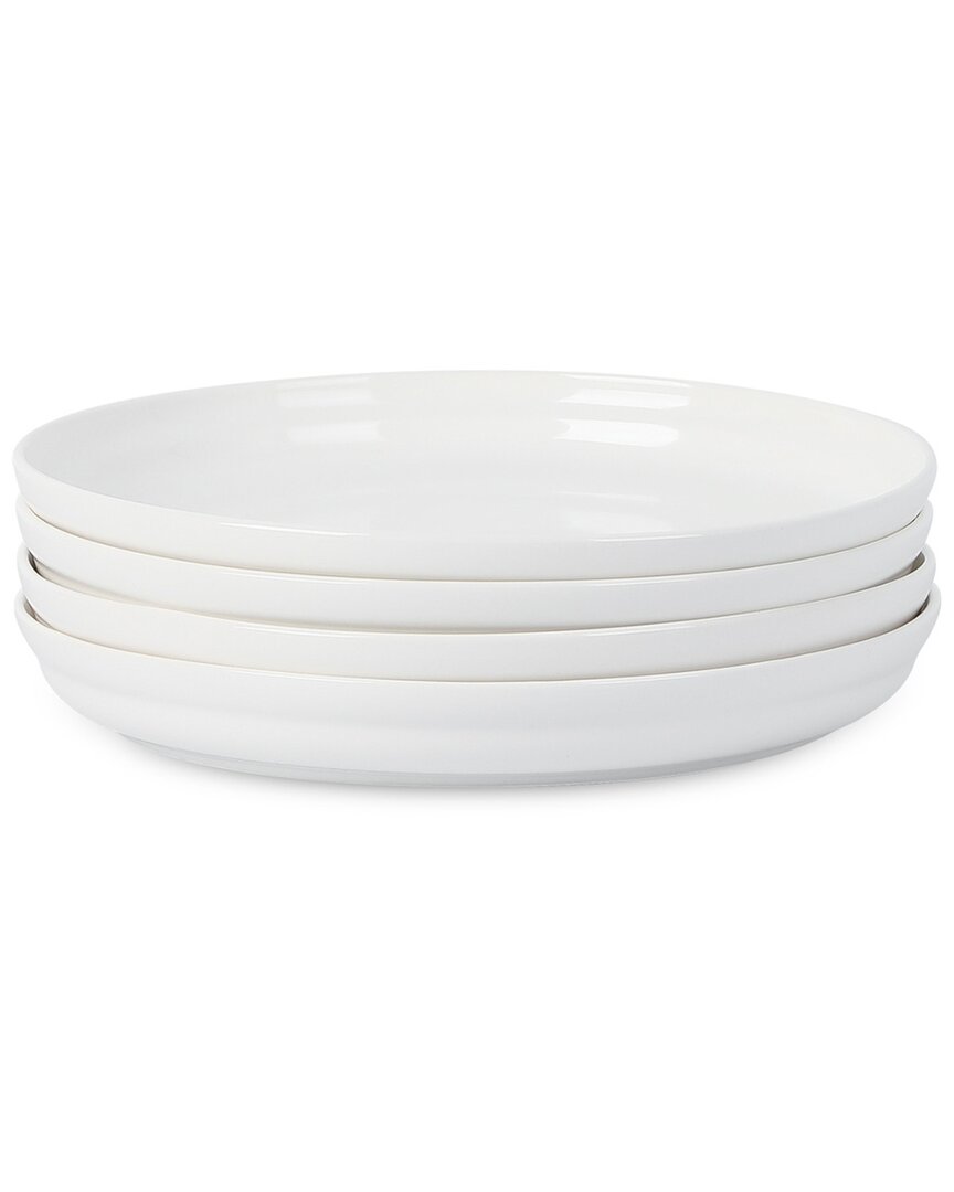 Stone Lain Virtuo Porcelain 4-piece Dinner Plate Set In White