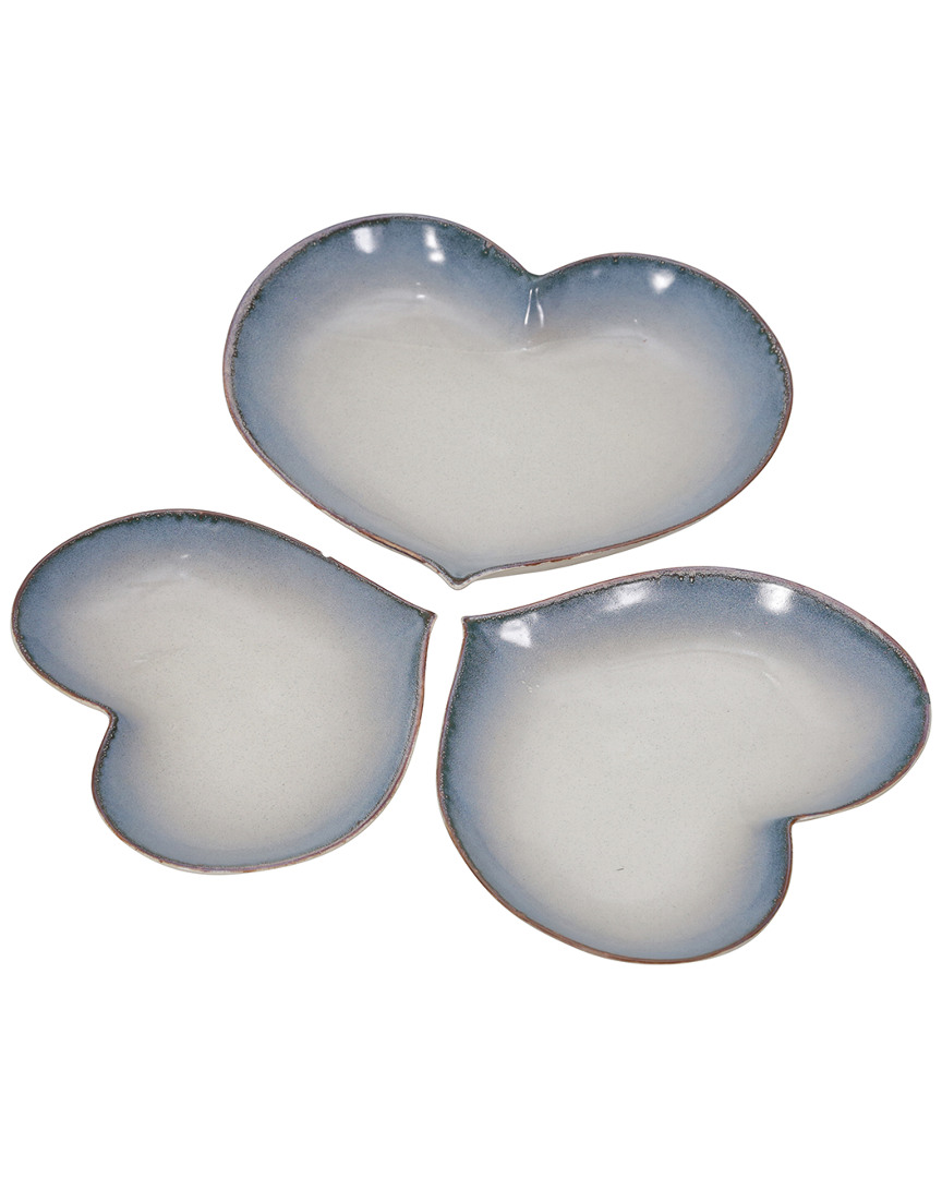 Sagebrook Home Ceramic Heartplates