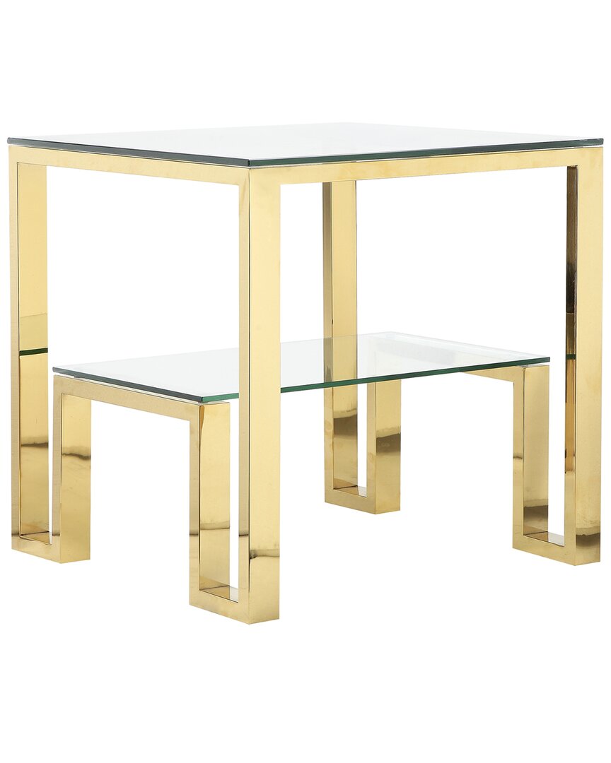 Shatana Home Laurence Side Table In Gold