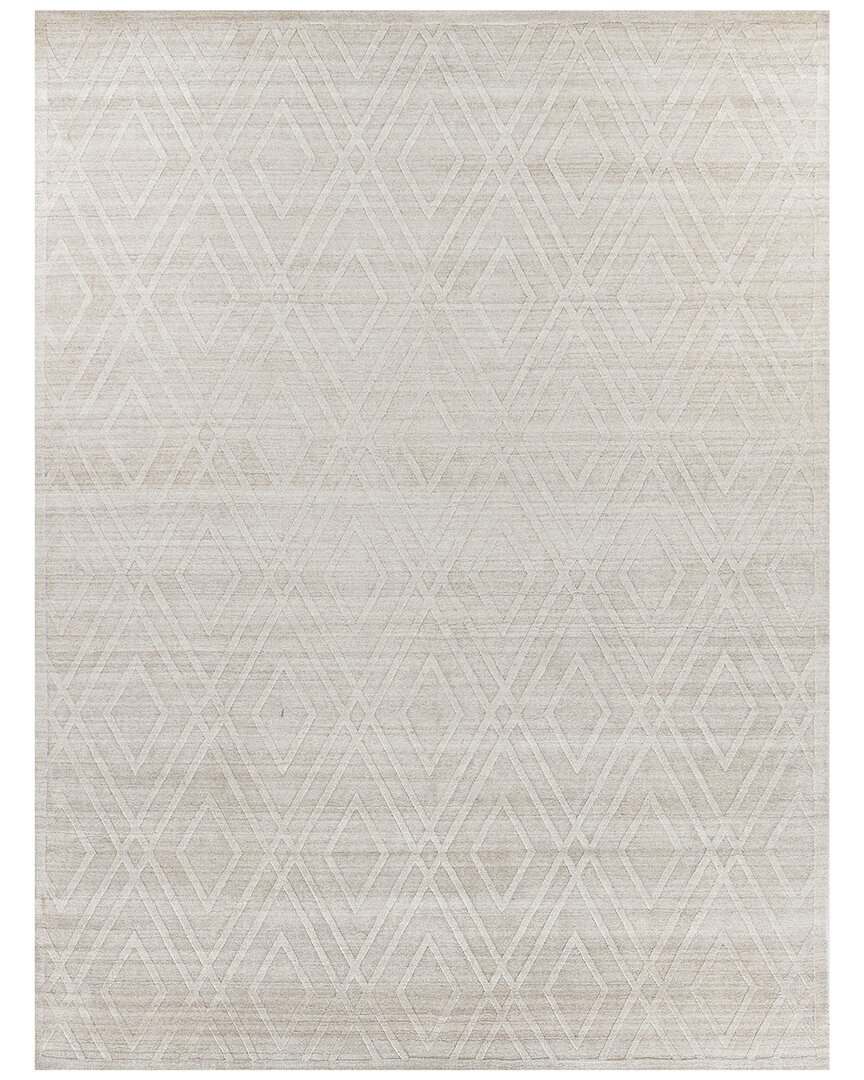 Exquisite Rugs Castelli Hand-loomed New Zealand Wool & Bamboo Silk Area Rug In Beige