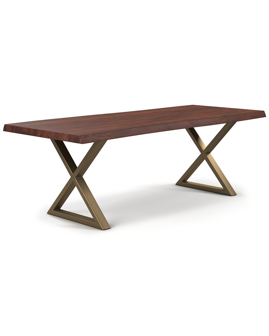 Urbia Brooks 116in X Base Dining Table In Brown