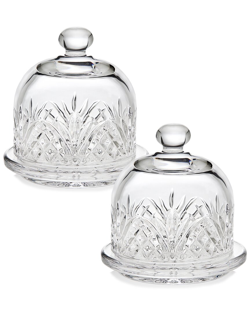 Godinger Set Of 2 Dublin Crystal Mini Butter Domes In Clear
