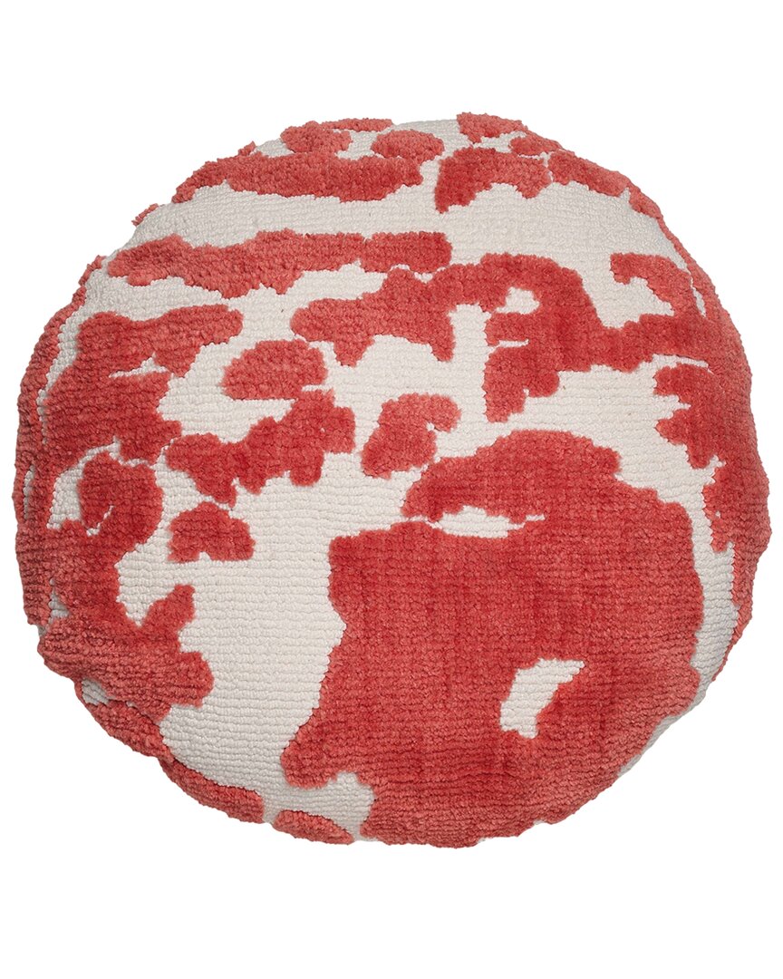 Tov Furniture Coast Tufted 20in Round Pillow In Red